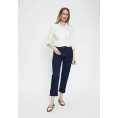 MA GRIFFE - Blusa Manga Larga Crudo Mujer Magriffe