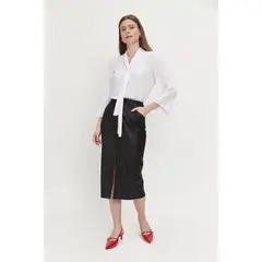 ASH - Blusa Lisa Lazo Blanco
