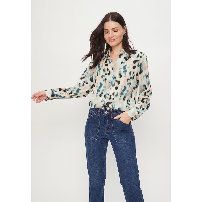 ASH - Blusa Manga Larga Crudo Mujer Ash