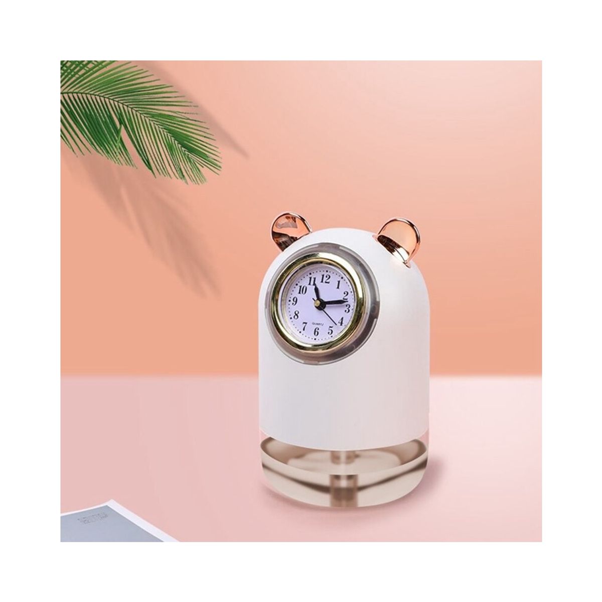 GENERICO - Humidificador Lampara y Reloj 300ml Blanco