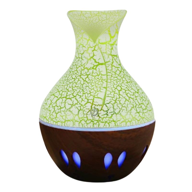 GENERICO - Humidificador Lampara 7 Colores 130ml Caoba Usb