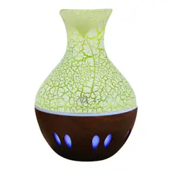 GENERICO - Humidificador Lampara 7 Colores 130ml Caoba Usb