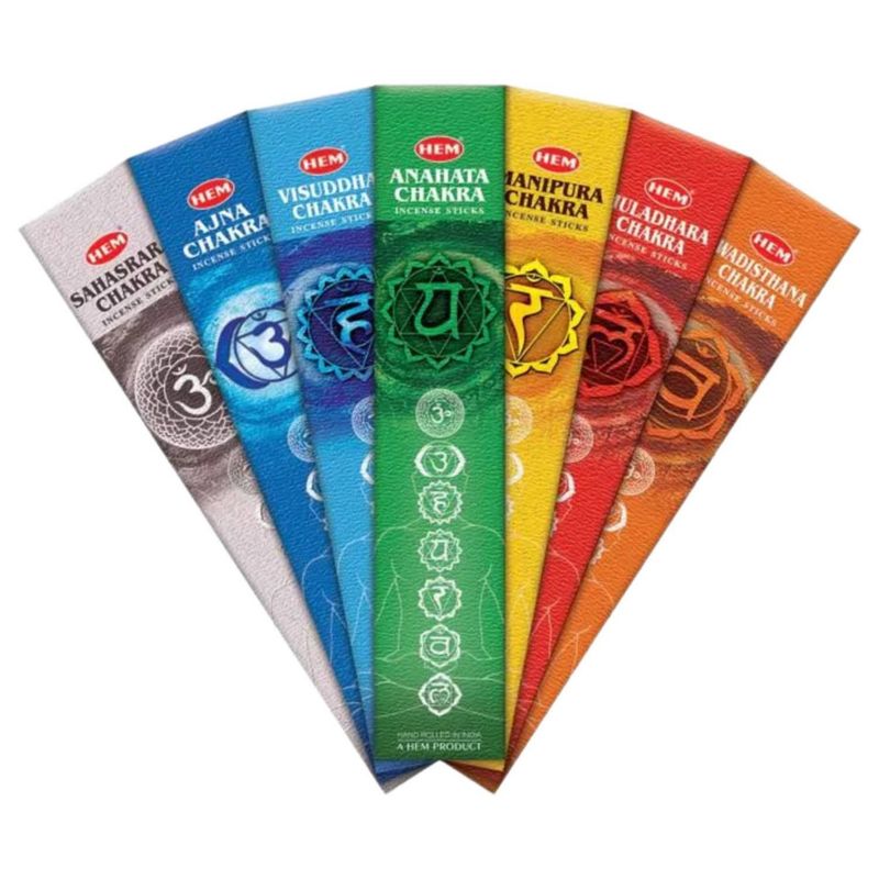 GENERICO - Pack 7 Inciensos Seven Chakras - HEM
