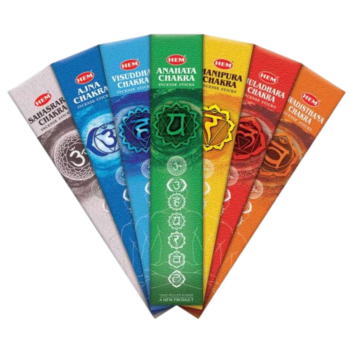 GENERICO - Pack 7 Inciensos Seven Chakras - HEM