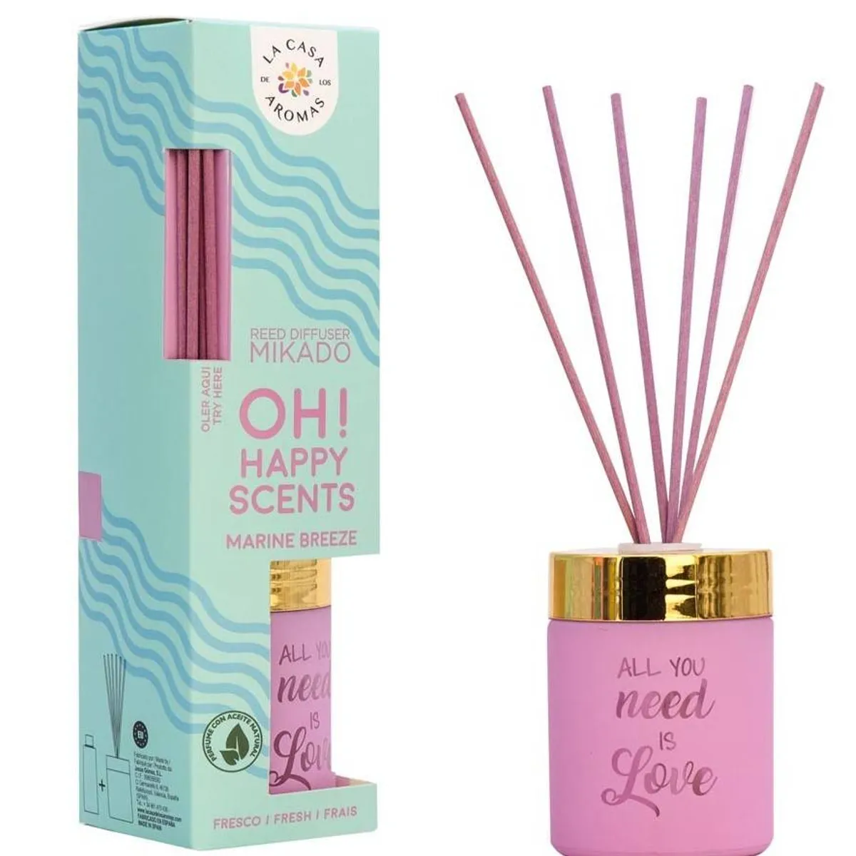 GENERICO - Ambientador Mikado Mensajes Marine Breeze - La Casa de los Aromas