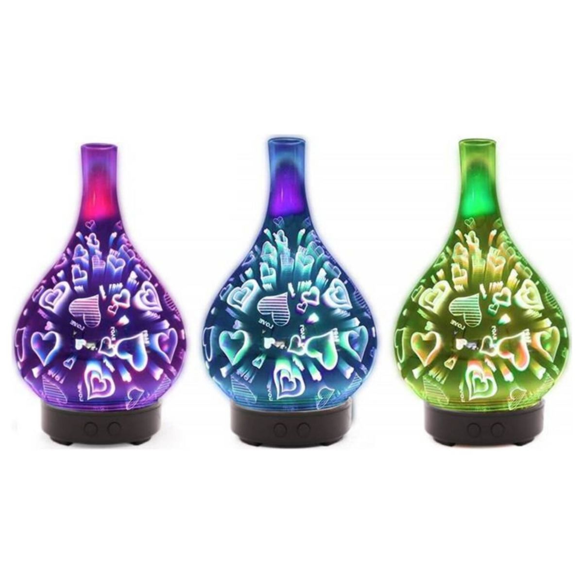 GENERICO - Humidificador Vidrio 3d Love 100ml