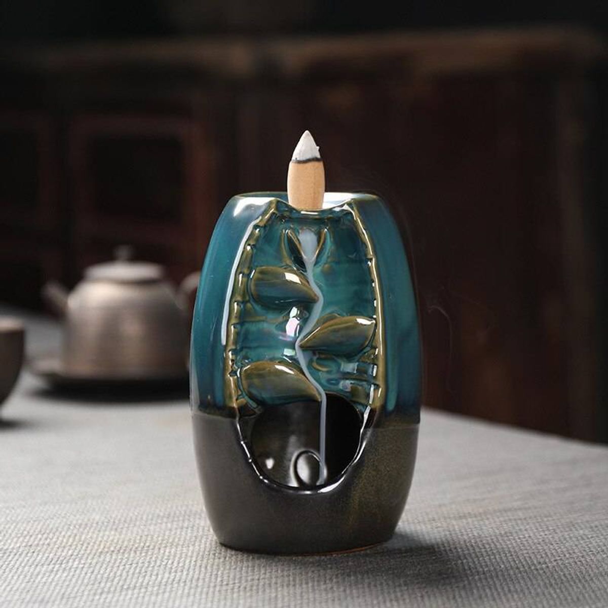 GENERICO - Cascada de Humo Montaña de Cerámica Verde