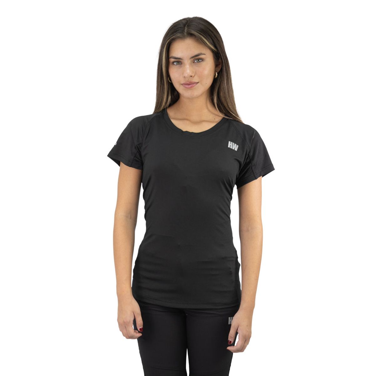 HARDWORK - Polera Dry Fit HW SPX Manga Corta Mujer Black