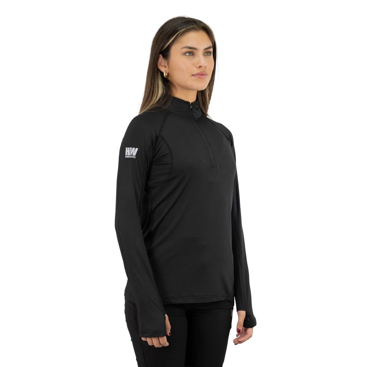 HARDWORK - Polera Dry Fit HW SPX Manga Larga Mujer Black