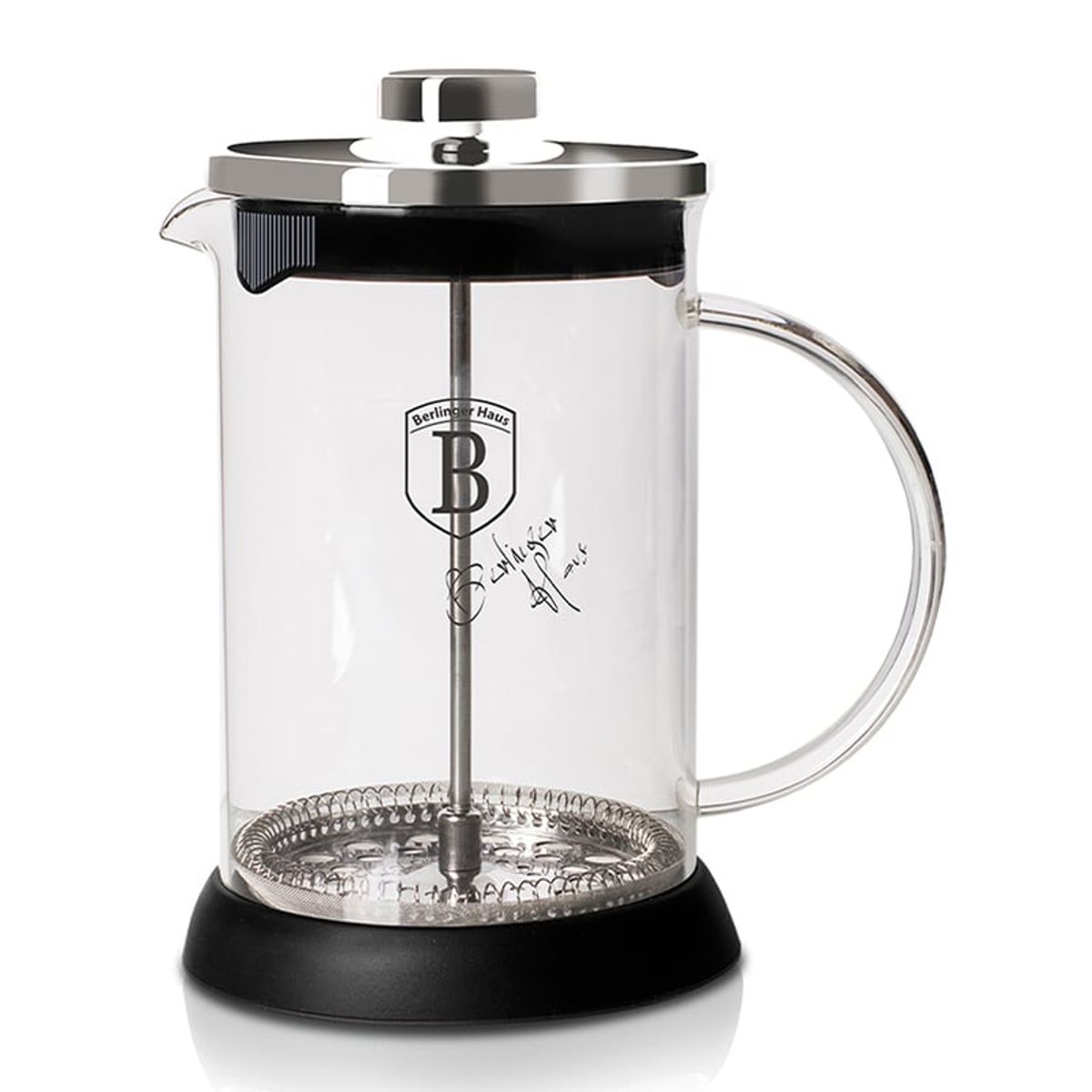 BERLINGER HAUS - Cafetera Francesa 350 ml, color platino de Acero inoxidable.