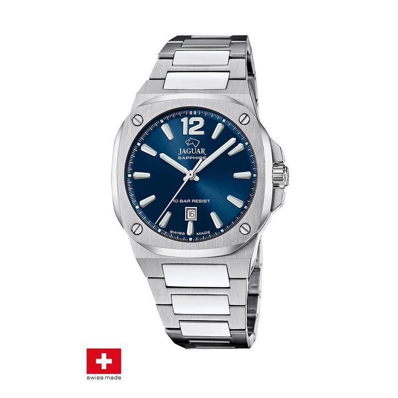 JAGUAR - Reloj J1024/1 Jaguar Swiss Azul Hombre Rondcarre