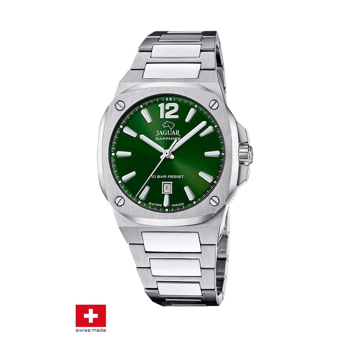 JAGUAR - Reloj J1024/2 Jaguar Swiss Verde Hombre Rondcarre