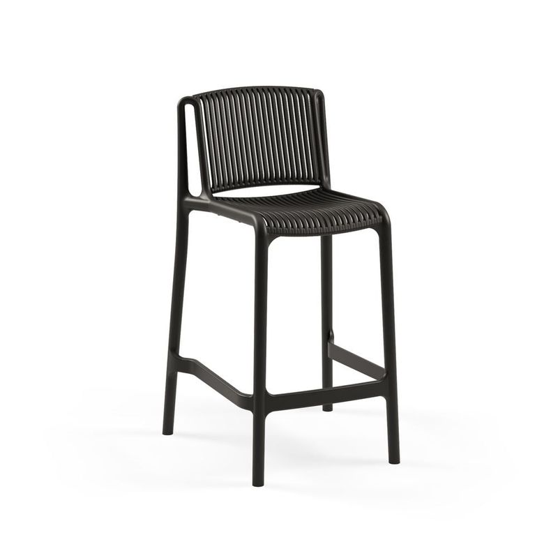 ROCA NEGRA - Taburete Nes Negro 65CM de polipropileno reforzado con fibra de vidrio