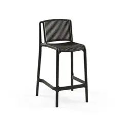 ROCA NEGRA - Taburete Nes Negro 65CM de polipropileno reforzado con fibra de vidrio