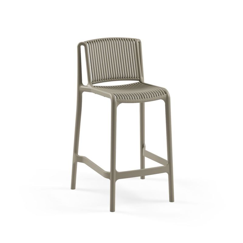 ROCA NEGRA - Taburete Nes Taupe 65CM de polipropileno reforzado con fibra de vidrio