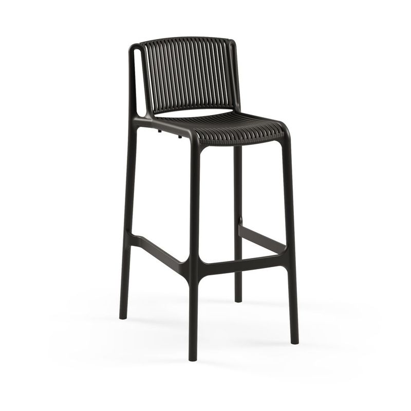 ROCA NEGRA - Taburete Nes Negro 75CM de polipropileno reforzado con fibra de vidrio