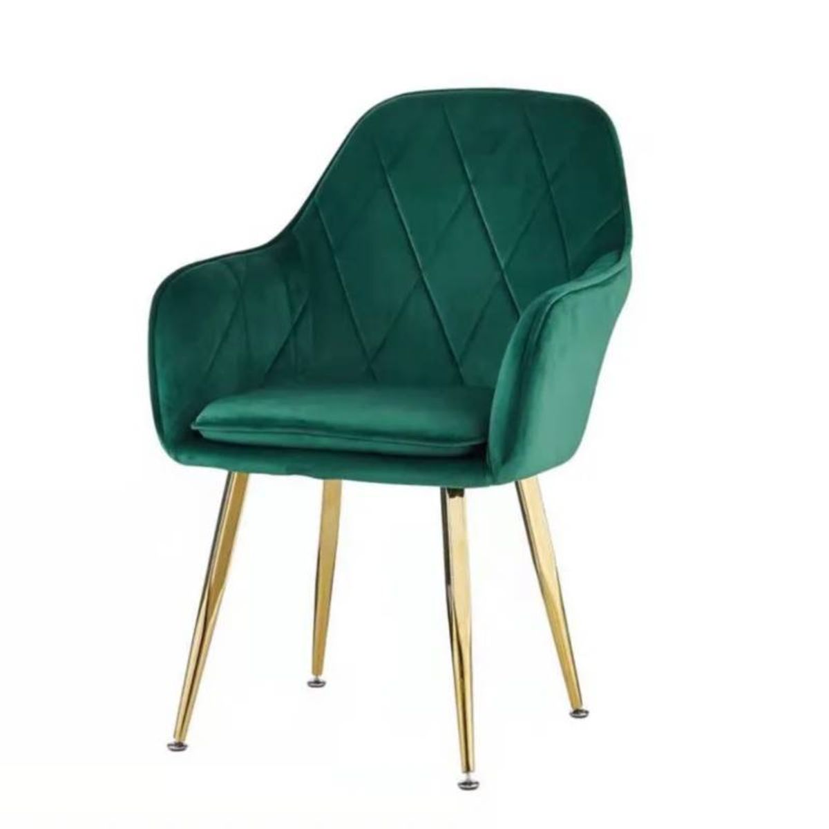 GENERICO - SITIAL POLTRONA LUX VERDE PATAS DORADAS