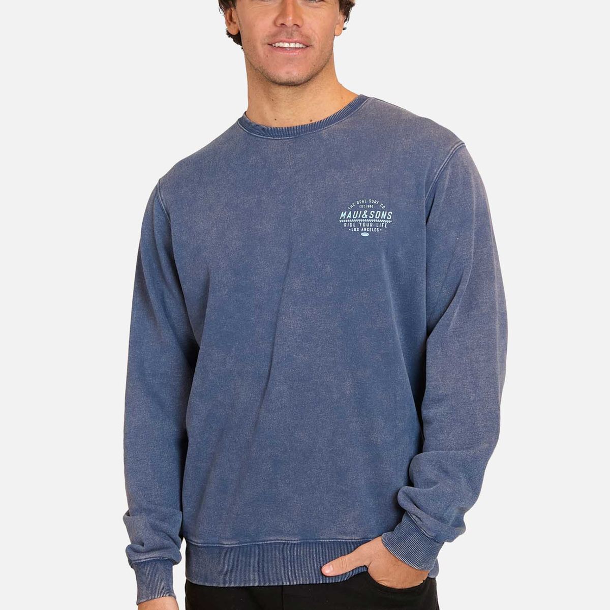 MAUI AND SONS - Poleron Cuello Redondo The Real Surf Co. Hoodies  Hombre Maui And Sons