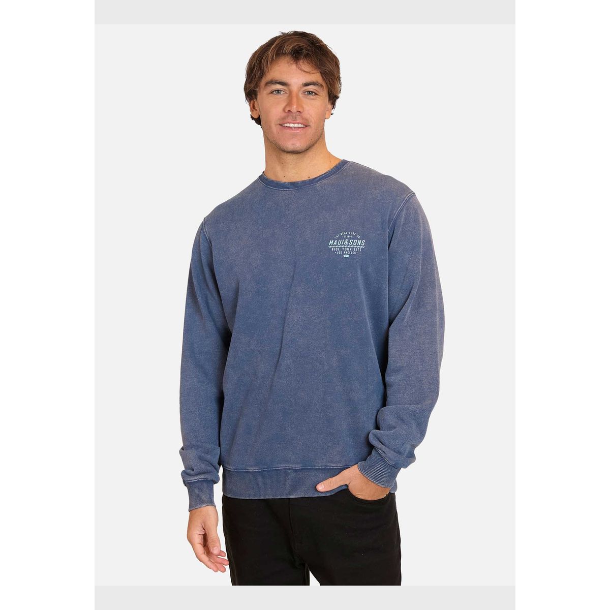 MAUI AND SONS - Poleron Cuello Redondo The Real Surf Co. Hoodies  Hombre Maui And Sons