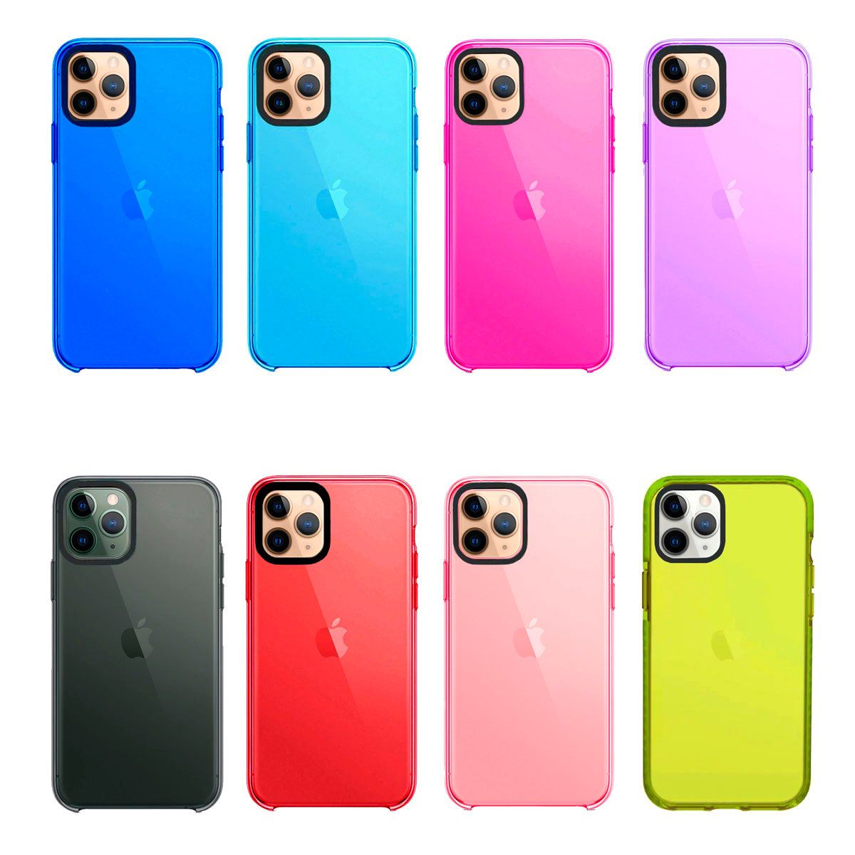 JOIGO - Carcasa Para iPhone 14 Pro Fluor Transparente Borde Negro
