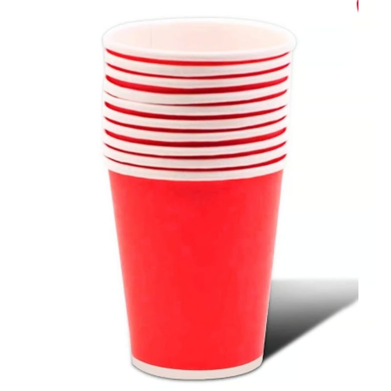 GENERICO - Vaso Carton Rojo 87*75*53 20 Unidades