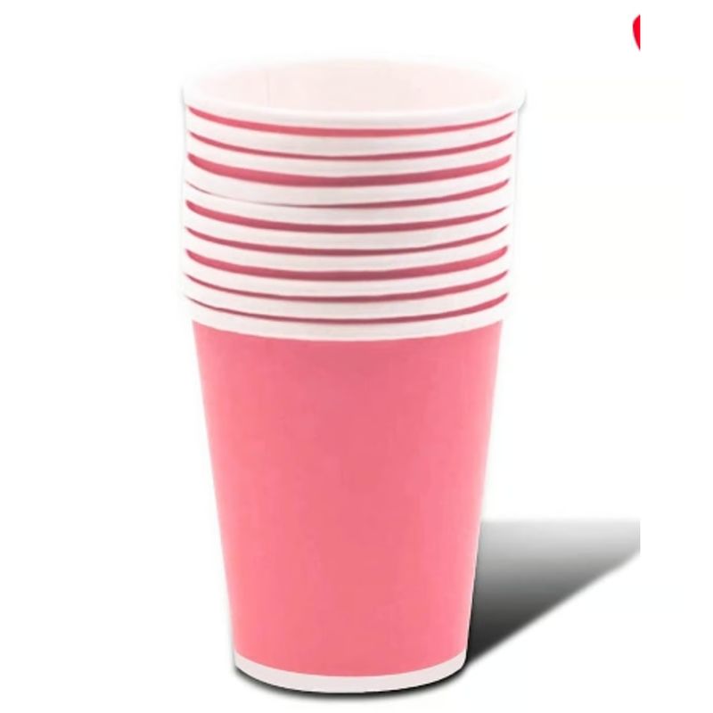 GENERICO - Vaso Carton Rosado 87*75*53 20 Unidades