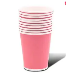 GENERICO - Vaso Carton Rosado 87*75*53 20 Unidades