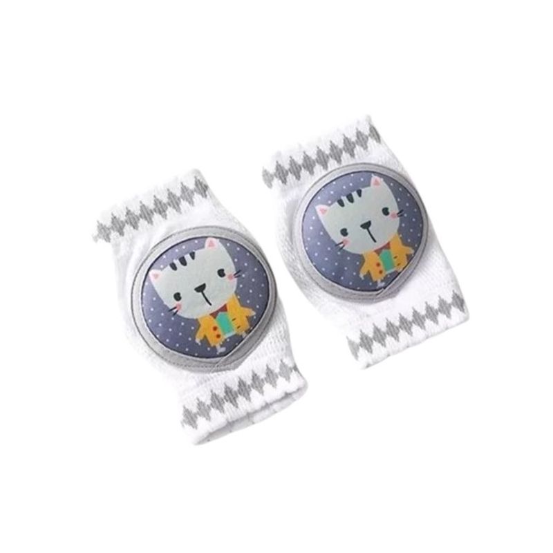 GENERICO - Par Rodillera Gateo Bebe Antideslizante Transpirable Gris