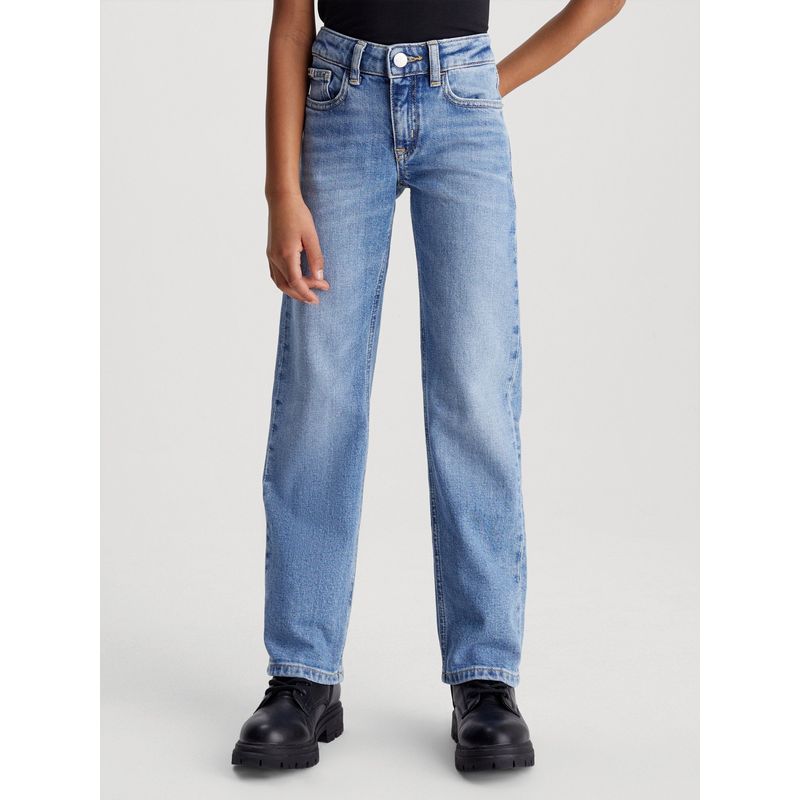 CALVIN KLEIN - Jeans Niña Mid Rise Straight Azul Calvin Klein