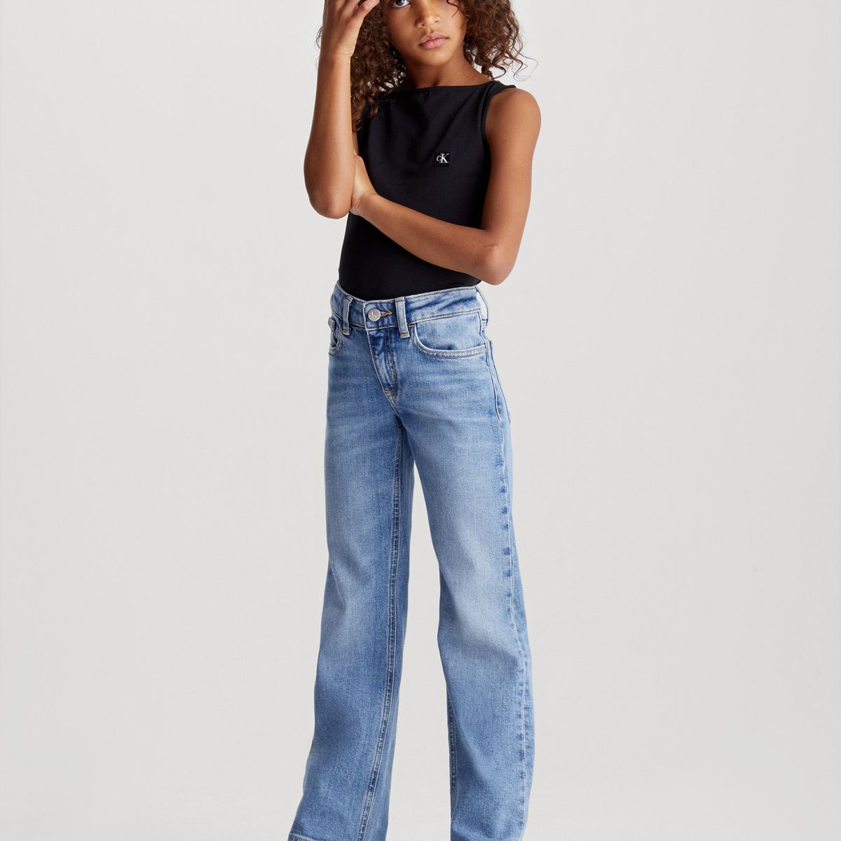 CALVIN KLEIN - Jeans Niña Mid Rise Straight Azul Calvin Klein