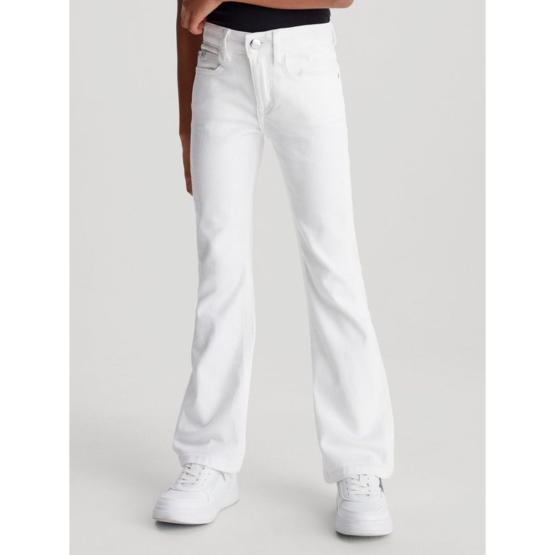 CALVIN KLEIN - Jeans Niña Mid Rise Flared Blanco Calvin Klein