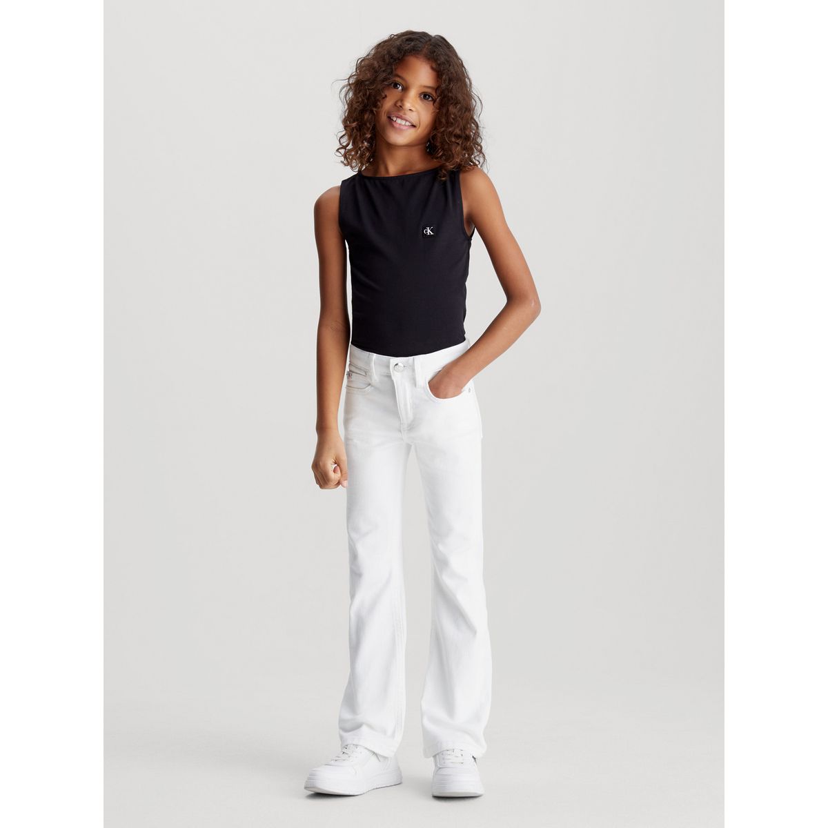 CALVIN KLEIN - Jeans Niña Mid Rise Flared Blanco Calvin Klein