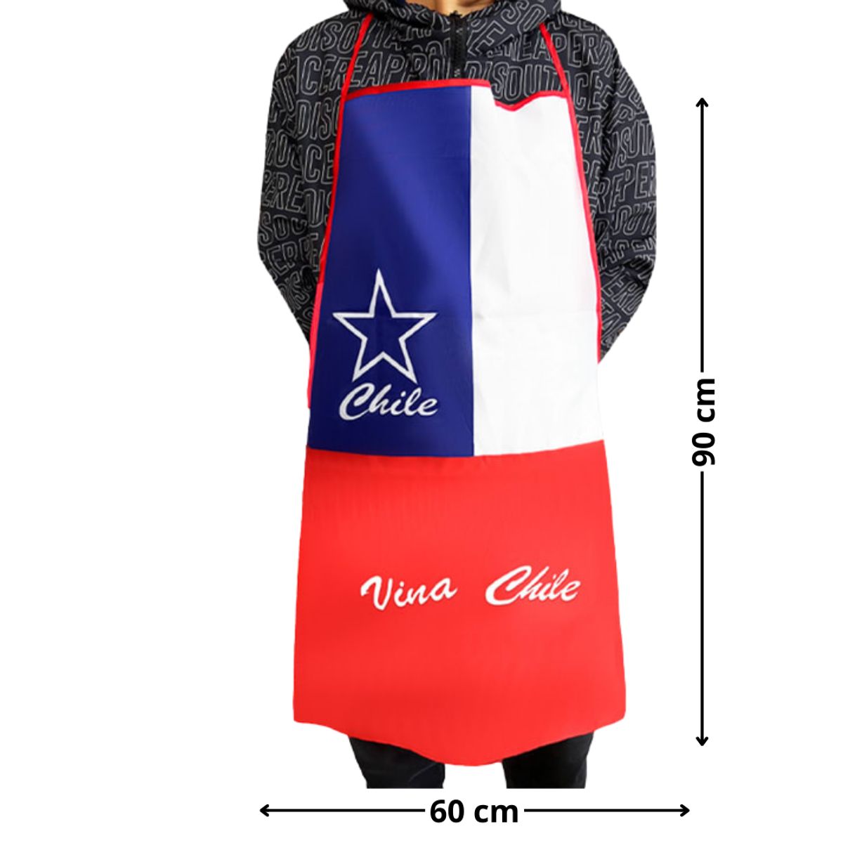 UTILISIMO - Delantal Cocina Bandera Chile Fechas Patrias