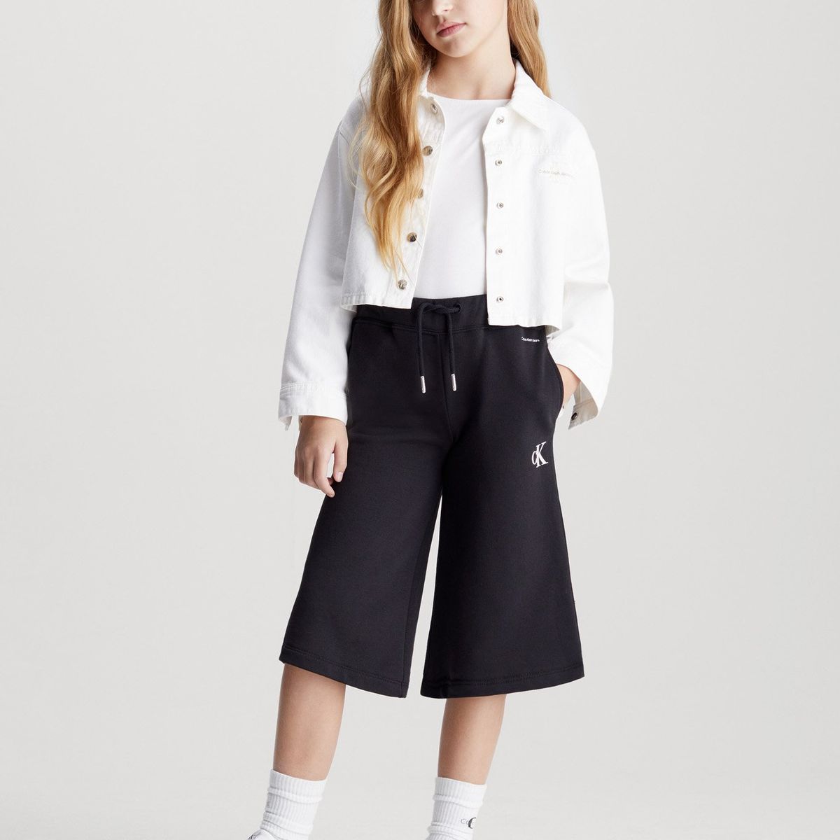 CALVIN KLEIN - Pantalón Niña Cotton Terry Negro Calvin Klein