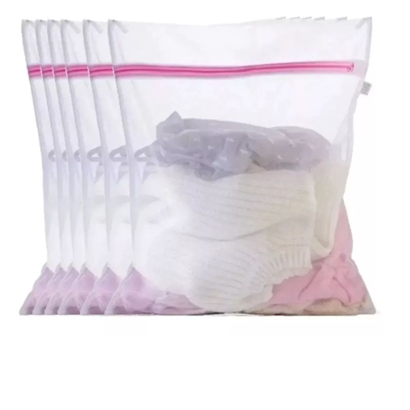 GENERICO - Malla Bolsa Acolchada Lavado Ropa Lencería 40 X 50 Pack X 3