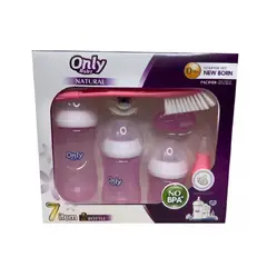 ANGELES DEL HOGAR - Set de Biberones Mamaderas Only Baby Rosa x7