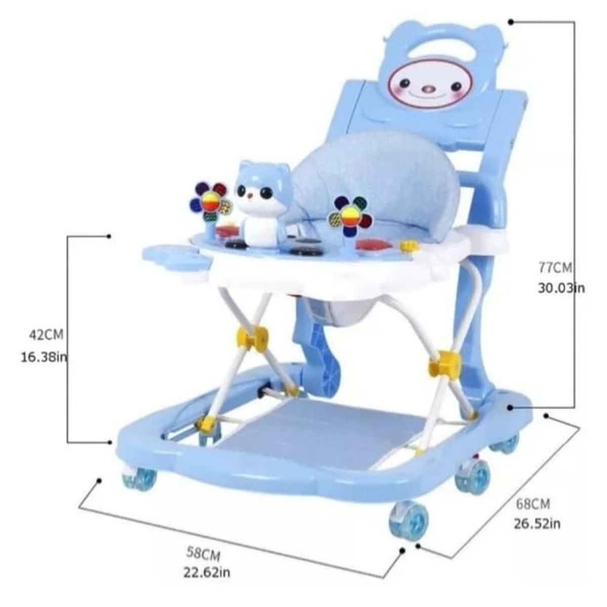 GENERICO - Andador Caminador Musical  Para Bebe / Celeste