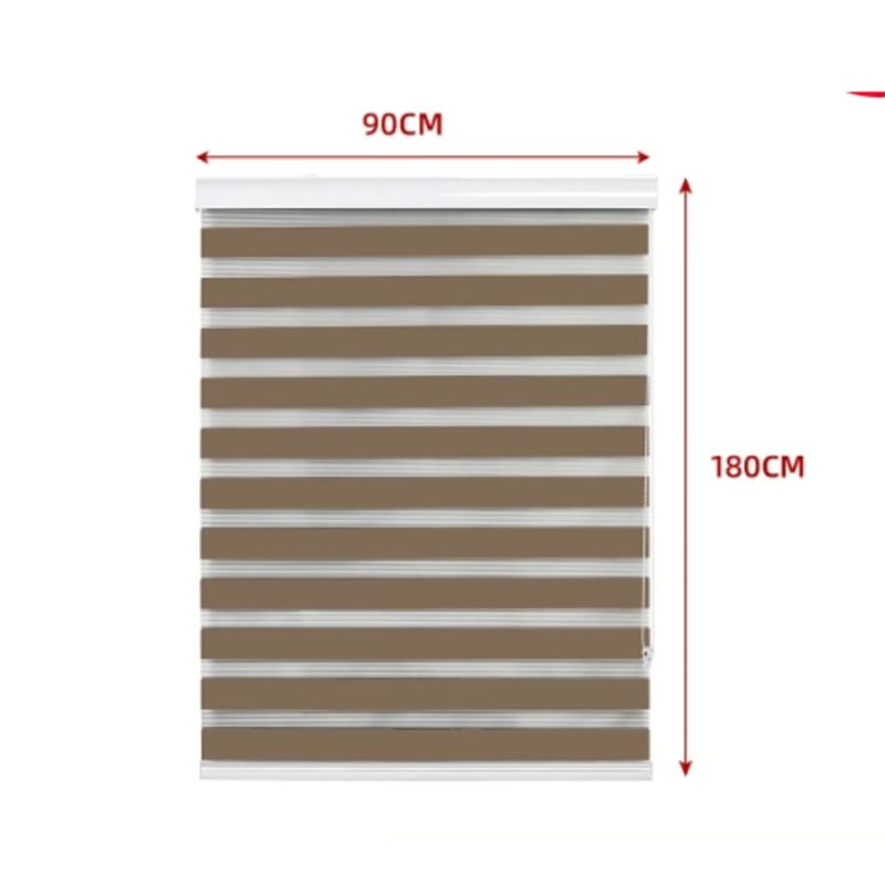 GENERICO - Cortina Roller Duo Black-Out Cafe Claro 90X180CM