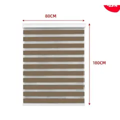 GENERICO - Cortina Roller Duo Black-Out Beige Oscuro 80X180CM