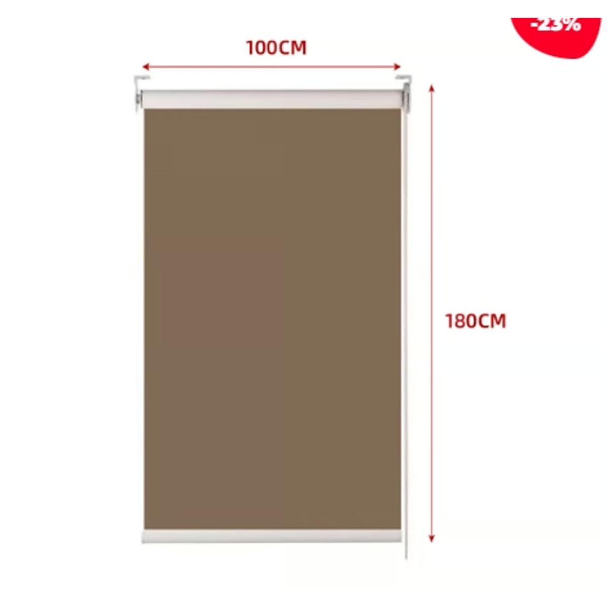 GENERICO - Cortina Roller Balck-Out Cafe Oscuro 100X180CM