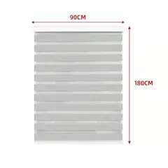 GENERICO - Cortina Roller Duo Black-Out Color Gris Claro 90X180CM