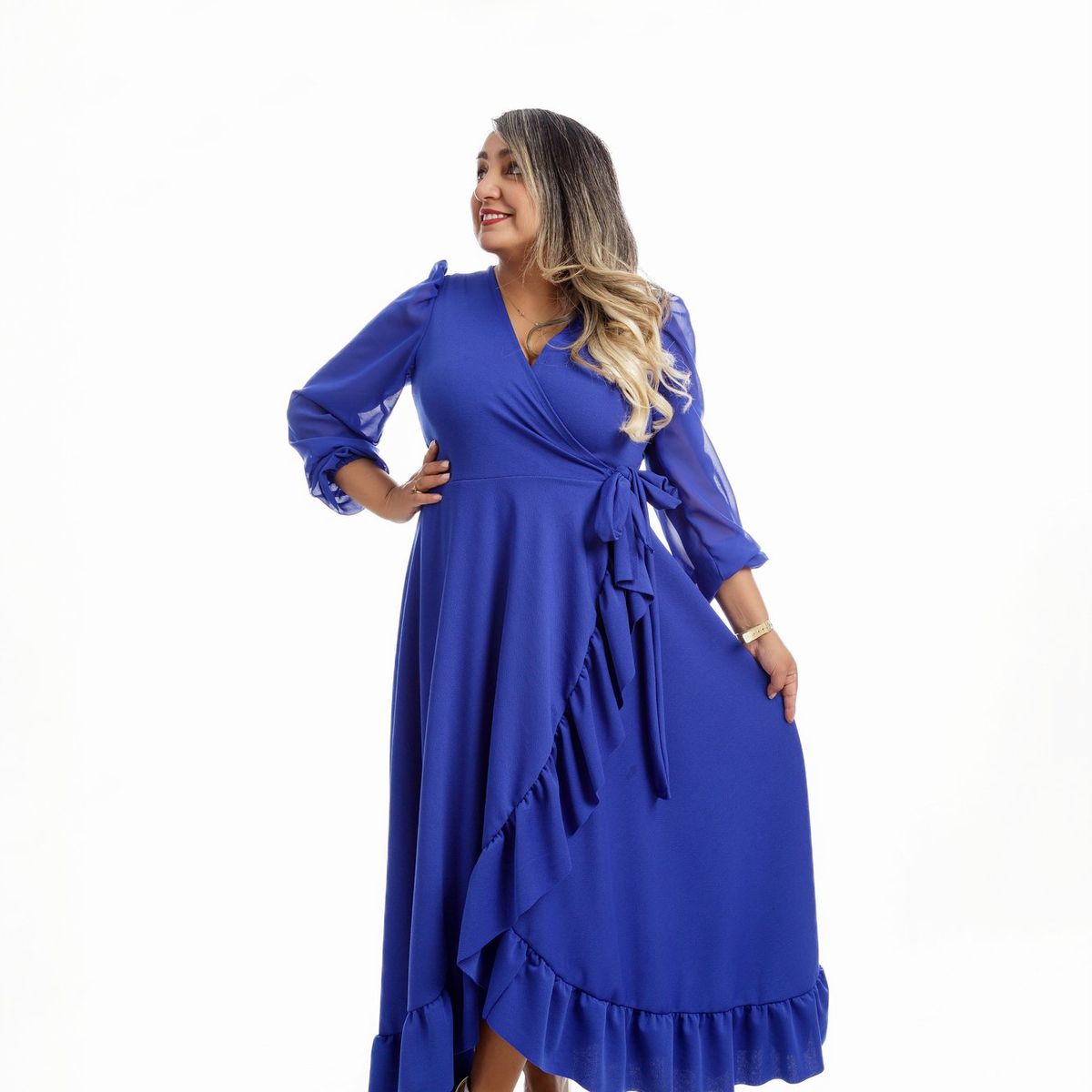 LIBERTE - Vestido Maciel Midi Azul