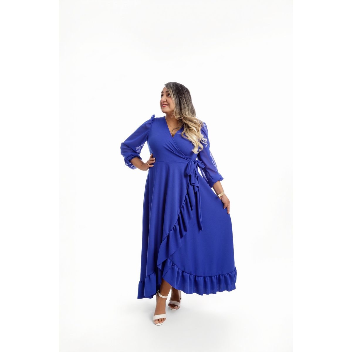 LIBERTE - Vestido Maciel Midi Azul