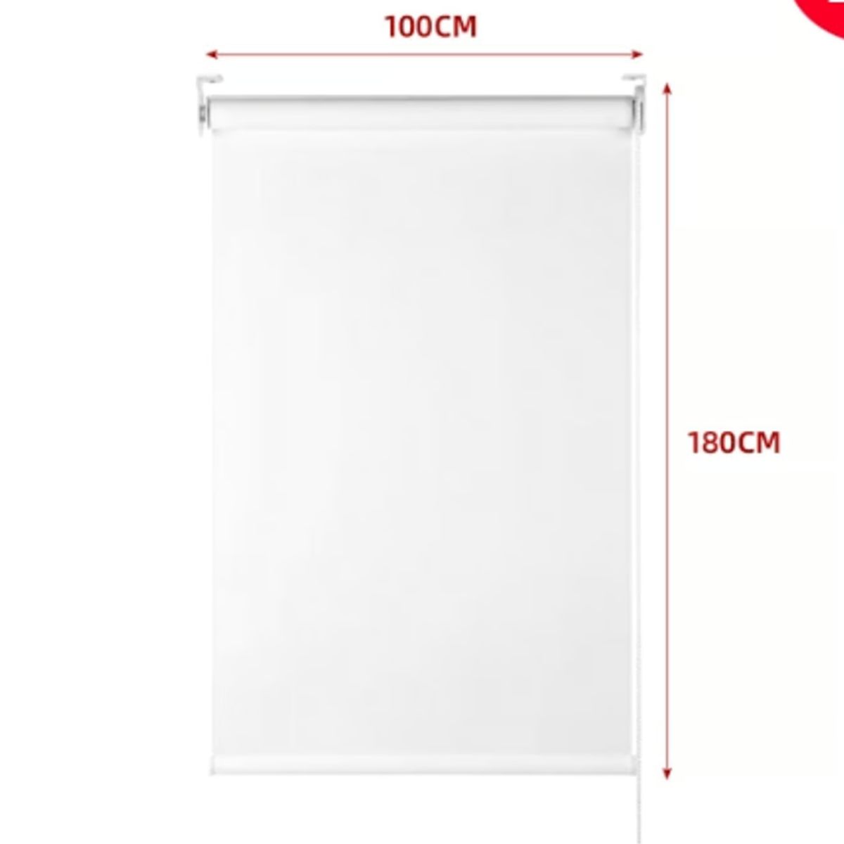 GENERICO - Cortina Roller Black-Out Blanco 100X180CM