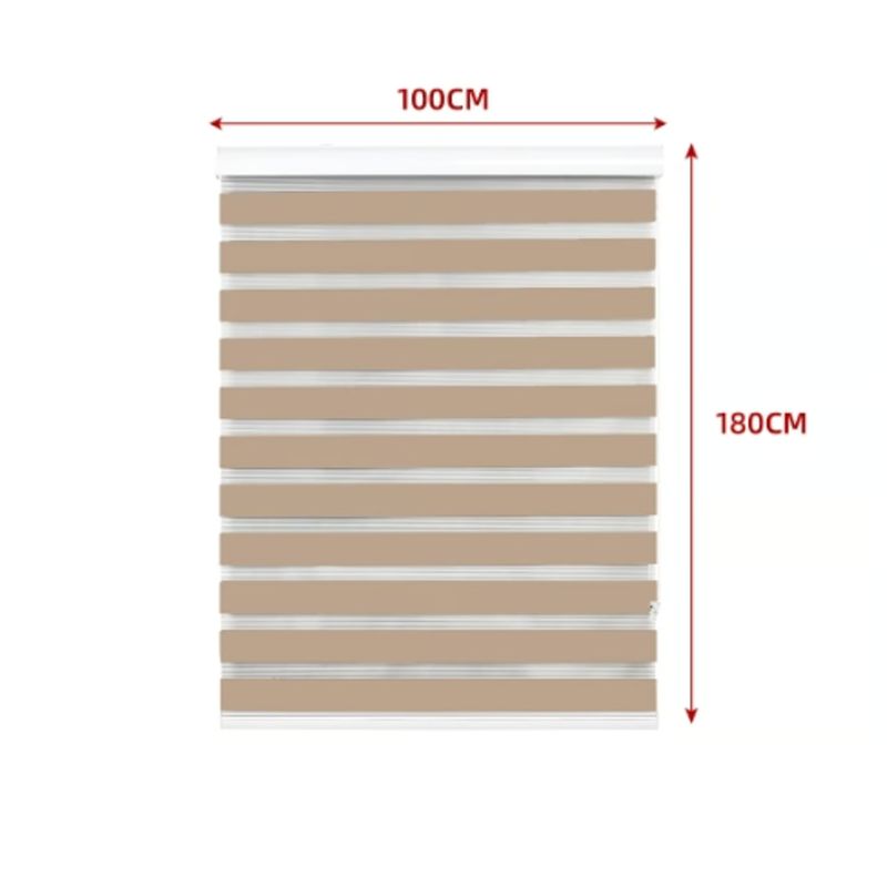 GENERICO - Cortina Roller Duo Black-Out Beige Oscuro 100X180CM