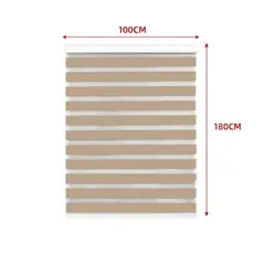 GENERICO - Cortina Roller Duo Black-Out Beige Oscuro 100X180CM