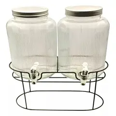 Pasteleria - Dispensador Jugos Con Atril Dispensadores Dobles Jarra 38l