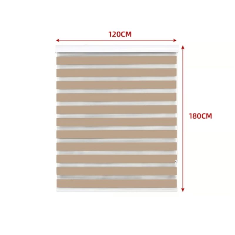 GENERICO - Cortina Roller Duo Balck-Out Color Cafe Claro 120X180CM