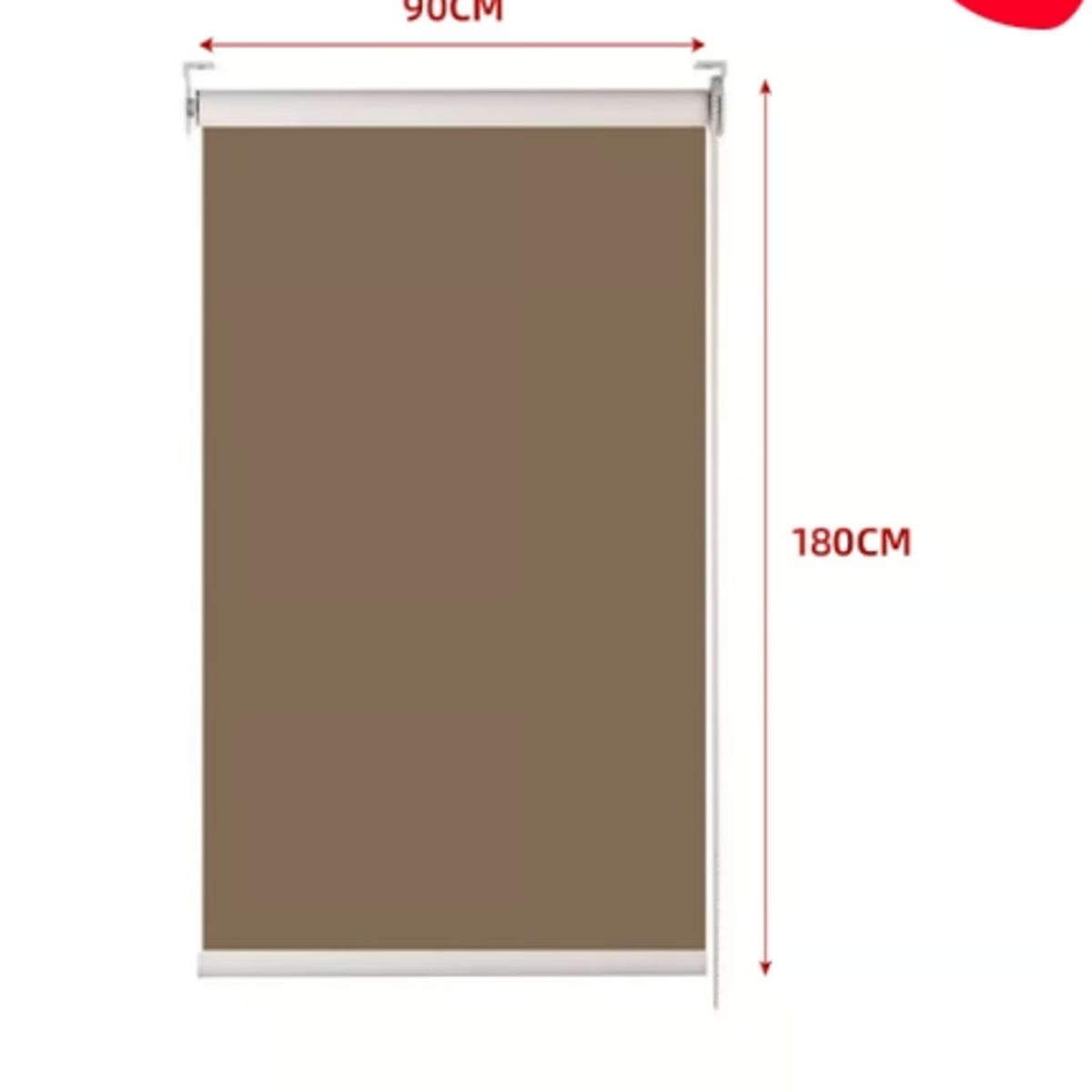 GENERICO - Cortina Roller Black-Out Cafe Oscuro 90X180CM