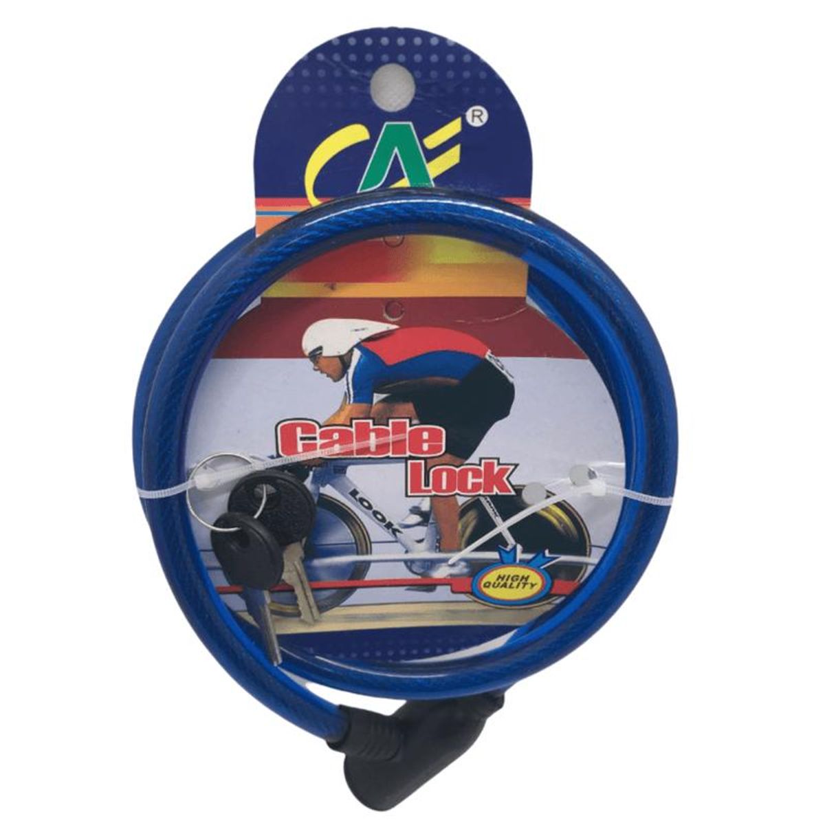 GENERICO - CANDADO ANTIRROBO PARA BICICLETAS AZUL